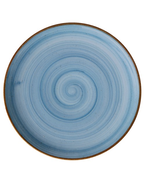 Plato llano redondo Azul Artisan 23 cm x 24 unidades para bares y restaurantes Corona