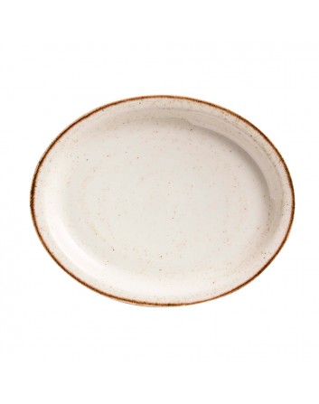 Fuente oval Beige Artisan 29 x 27,5 cm x 12 unidades para bares y restaurantes Corona