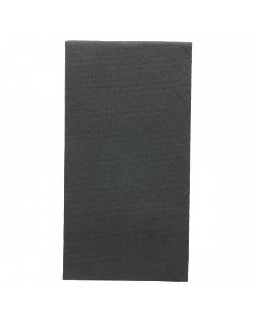 SERVILLETAS DE PAPEL NEGRAS DOUBLE POINT 40x40 CM. 2 CAPAS TISSUE 18 G/M2 PLEGADAS 1/8 1200 UNIDADES GARCÍA DE POU