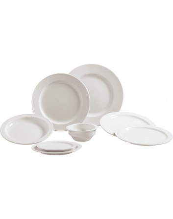 Plato Llano serie Aitana 24 cm x 24 unidades para bares y restaurantes Porvasal