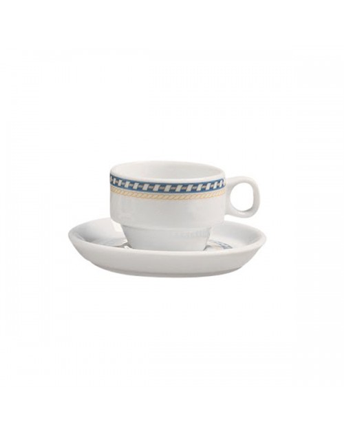 Plato para taza Moka Alboran 12 cm x 24 unidades para bares y restaurantes Porvasal