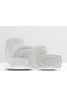 Fuente rectangular serie Arenas porcelana 23x12 cm 12 unidades para bares y restaurantes Porvasal
