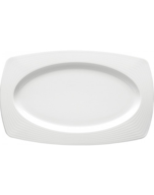 Fuente rectangular serie Arenas porcelana 28x17,5 cm 6 unidades para bares y restaurantes Porvasal