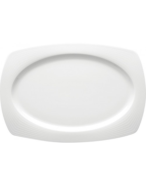 Fuente rectangular serie Arenas porcelana 33x22,5 cm 6 unidades para bares y restaurantes Porvasal