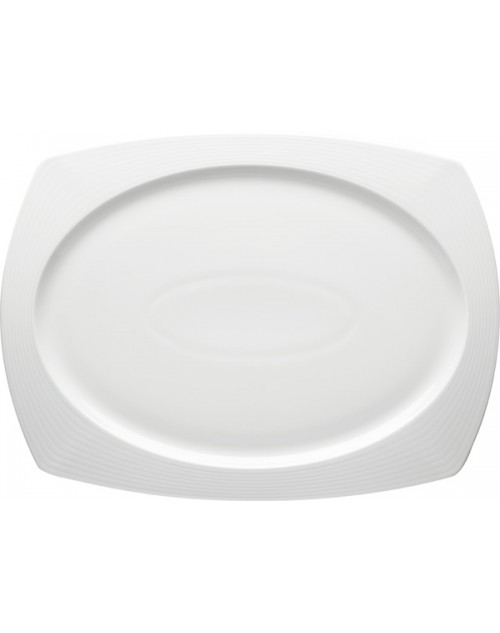 Fuente rectangular serie Arenas porcelana 38x27 cm 6 unidades para bares y restaurantes Porvasal