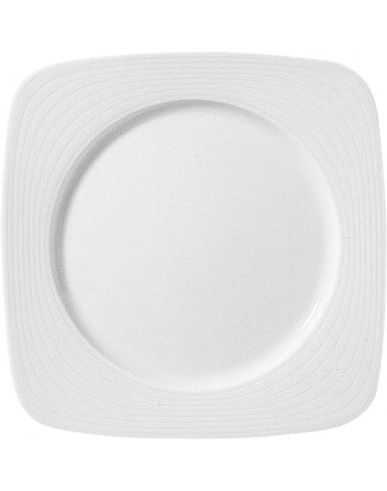 Plato Llano Cuadrado serie Arenas Grabado Porcelana 26x26 cm 12 unidades para bares y restaurantes Porvasal