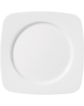 Plato Llano Liso serie Arenas porcelana 26x26 cm 12 unidades para bares y restaurantes Porvasal