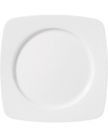 Plato Llano Liso serie Arenas porcelana 28x28 cm 12 unidades para bares y restaurantes Porvasal