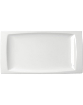 Fuente rectangular serie Gondola porcelana 28x15 cm 6 unidades para bares y restaurantes Porvasal