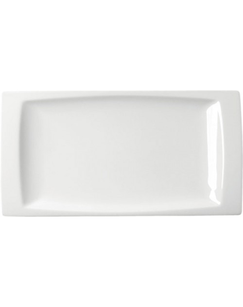 Fuente rectangular serie Gondola porcelana 28x15 cm 6 unidades para bares y restaurantes Porvasal