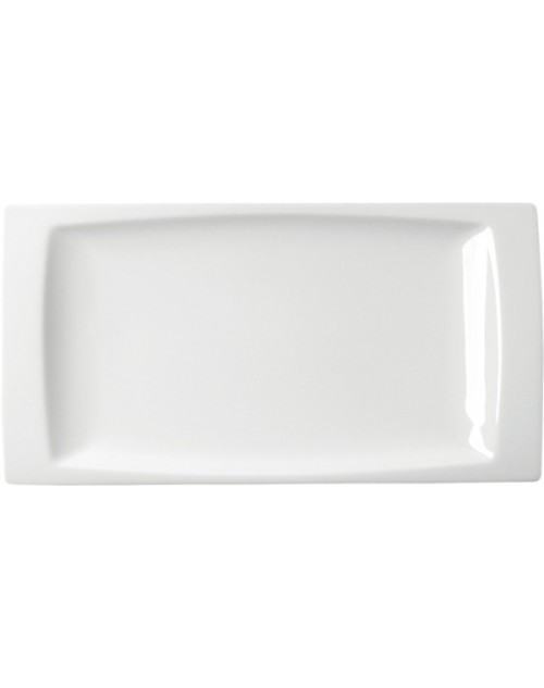 Fuente rectangular serie Gondola porcelana 38x21 cm 6 unidades para bares y restaurantes Porvasal