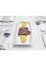 Fuente rectangular serie Gondola porcelana 45x10,5 cm 4 unidades para bares y restaurantes Porvasal