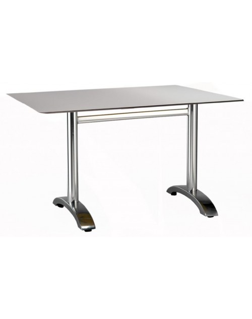  Mesa Max 120 Pie Doble Central Aluminio Brillante Resol Garbar