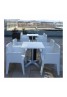  Mesa Max Cuadrada 80x80 cm. Para Bares y Restaurantes Pie Central Aluminio Resol Garbar