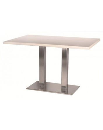 Mesa Renoir Doble Para Bares y Restaurantes Pie Central Doble Acero Inoxidable Resol Garbar