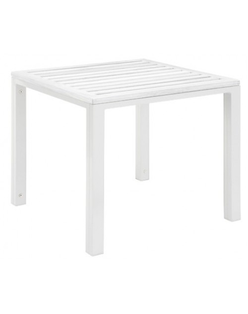 Mesa Shio Auxiliar Aluminio Pintado Blanco Resol Garbar