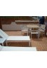 Conjunto Jardín y Piscina 2 Tumbonas + Mesa Auxiliar Shio Aluminio Blanco Resol Garbar
