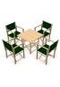 Pack de Sillas y Mesa Menorquinas de Madera Plegables Color Natural. Conjunto de Mesa y 4 Sillas Menorquinas.