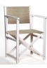 Silla Menorquina Modelo "C" Madera Color Blanco Lona Screen Colores