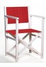 Silla Menorquina Modelo "C" Madera Color Blanco Lona Screen Colores