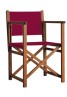 Silla Menorquina Modelo "C" Madera Color Brandy Lona Colores