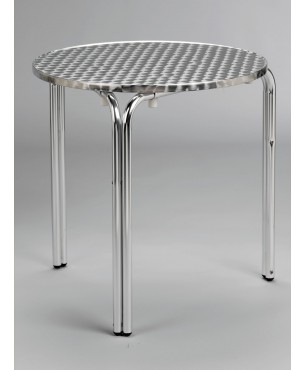 Mesa Aluminio Anodizado Redonda Para Bares y Cafeterías M 381 Muebles Romero